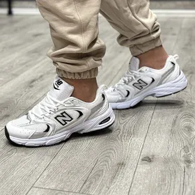 کتانی نیوبالانس سفید مشکی ست مردانه زنانه 530 new balance
