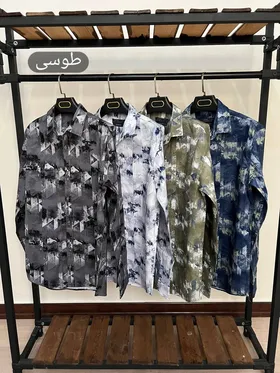 پیراهن آستین بلند پارچه چاپی کد 2485