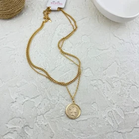 گردنبند زنانه طرح سکه دوردیفه شیک و خاص