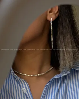 گوشواره حلقه‌ای نگینی