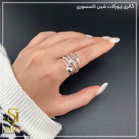 انگشتر زنانه ابکاری نقره کد az22