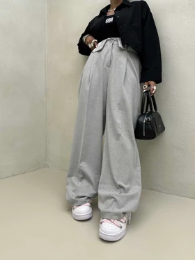 شلوار بگ کمر دوبل