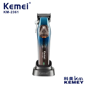 ماشین اصلاح موی سر و صورت مردانه با پایه شارژ کیمی مدل KM-2361