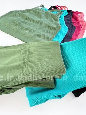 ست کراپ بند دوبل و لگ پشت چروک ورزشی سیملس اقتصادی
