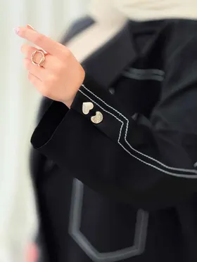 مانتو کتی دو جیب آستین دو دکمه
