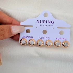 گوشواره ستاره نگینی ژوپینگ میخی