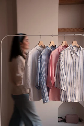 شومیز باکسی لینن H&M225