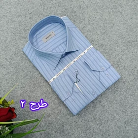 پیراهن راه راه استین بلند مردانه _ قواره کلاسیک _استایل رسمی