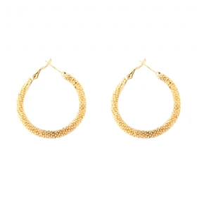 گوشواره زنانه حلقه‌ای مدل بافت دایره