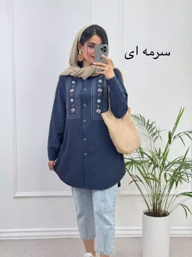 مانتو لینن بهارک ( دارای ایراد جزئی )