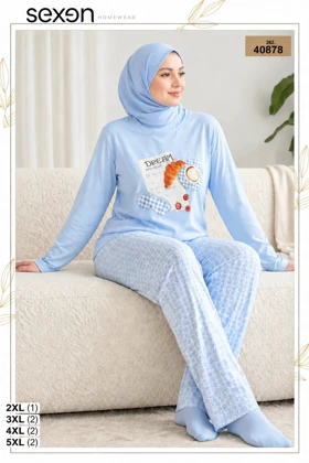 بلوز و شلوار بیگ سایز زنانه sexen کد 40878
