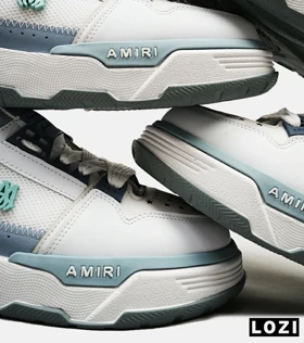 کفش کتانی سفید آبی AMIRI MA2 Leather