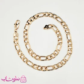 گردنبند ژوپینگ فیگارو پهن طول 50 سانت و عرض 8 میل کد 1400