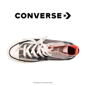کتانی کانورس آل استار - Converse Plaid Chuck 70 Bright/Crimson/Egret