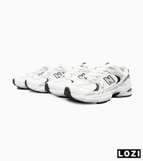 کفش کتانی مردانه و زنانه سفید نقره ای NEW BALANCE 530