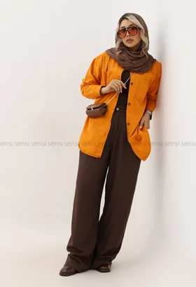 شومیز 2جیب لینن کد1005098