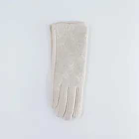 دستکش زنانه مخمل کبریتی رنگ روشن 4619