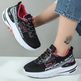 کتانی اسکیچرز زنانه اسپرت ورزشی Sketchers رنگ مشکی کد 0441120