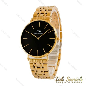 ساعت دنیل ولینگتون مردانه فلزی طلایی صفحه مشکی DW-5292-G
