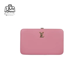 کیف پول زنانه موبایلی طرح لویی ویتون Louis Vuitton کد 01 (صورتی)