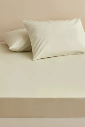 ملحفه یک نفره Karaca Home مدل ساده پنبه‌ای