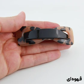 گیره مو دخترانه طرح پاپیون خال‌خالی (قهوه‌ای)