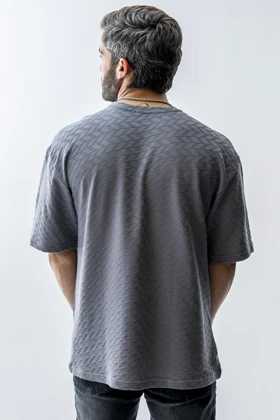 تیشرت باکسی ژاکارد مردانه