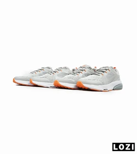کفش کتانی بزرگ پا طوسی سفید NIKE zoom