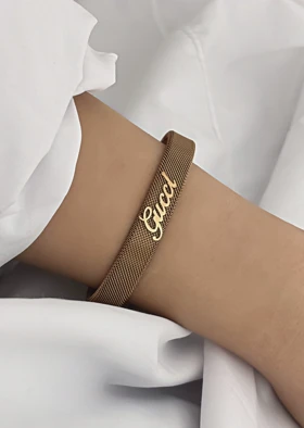 دستبند زنانه حصیری رزگلد گوچی 820