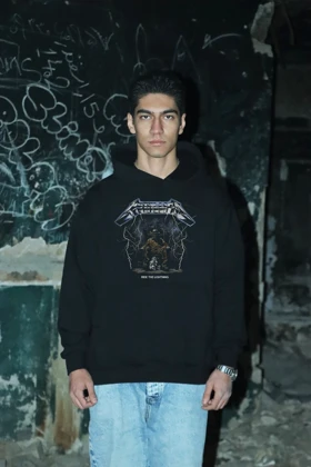 هودی مشکی اسپرت طرح Metallica 8 - فواصل