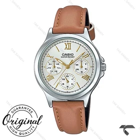 ساعت کاسیو LTP-V300L-7A2 زنانه بند چرم قهوه ای روشن Casio-10342-L