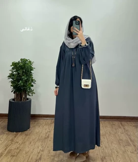 مانتو عبایی بلند رایلی 9 با کد 3681