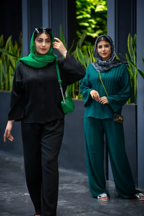 مانتو شلوار لوئیز جودون پیلی دار