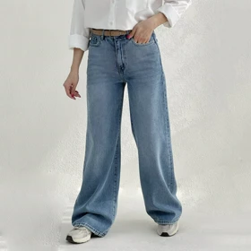 شلوار جین بگی آبی روشن