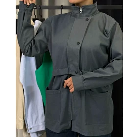 مانتو کتان گت دار زنانه