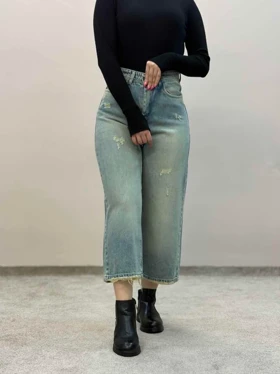 شلوار جین واید لگ روشن8178