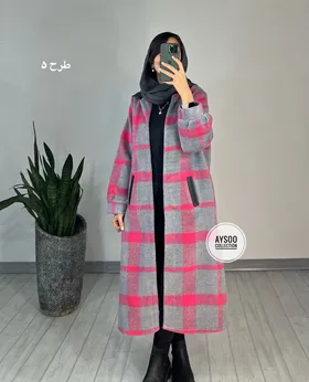 پالتو بلند کلاه چرم