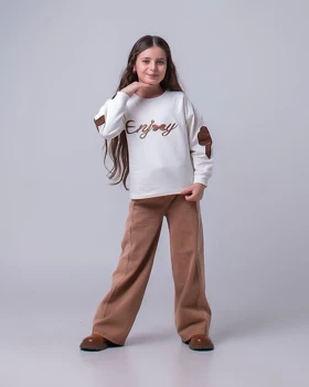 بلوز شلوار جین دخترانه طرح پروانه