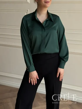 شومیز یقه مردانه ساتن