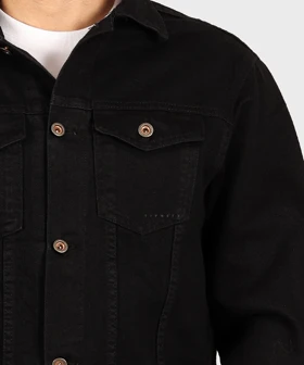 کت جین مشکی ساده 0261