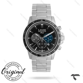 ساعت مردانه لاکسمی 8181-1 کورنوگراف سیلور صفحه مشکی Laxmi-9324-G