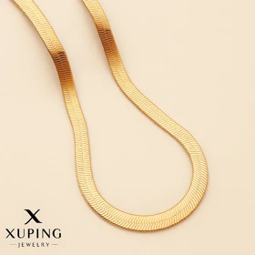 زنجیر زنانه پهن استیل طلایی مدل ماری 4 میل – Xuping