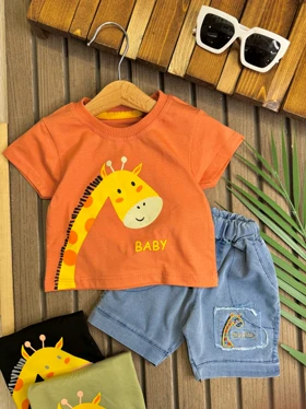 تیشرت شلوارک زرافه
