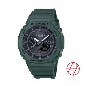 ساعت مچی هوشمند و اسپرت کاسیو جی‌شاک مدل GA-B2100-3ADR (CasiOak، شارژ خورشیدی، بلوتوث، سبز زیتونی)