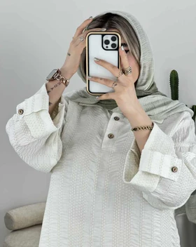 شومیز جلو بسته کوک دوزی شده(70)کد3510