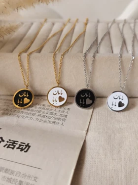 گردنبند مامان بابا استیل