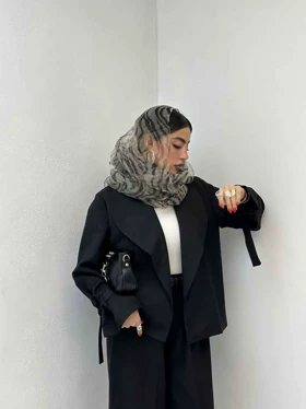 کت ژاکارد آستین بند 120330