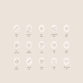 دستبند نقره حکاکی "کالکشن گل ماه تولد" کد 0304