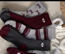 جوراب کبریتی زرشکی 1315