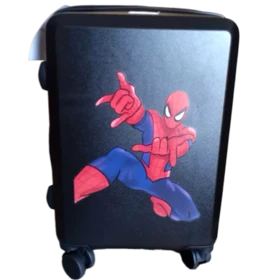 چمدان کودک مرد عنکبوتی سایز 24 رنگ مشکی ricardobeverlyhills